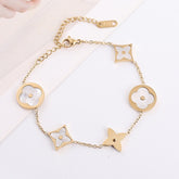 Arzonai popular titanium steel bracelet Korean version fashion all-match temperament titanium steel does not fade bracelet women's jewelry wholesale